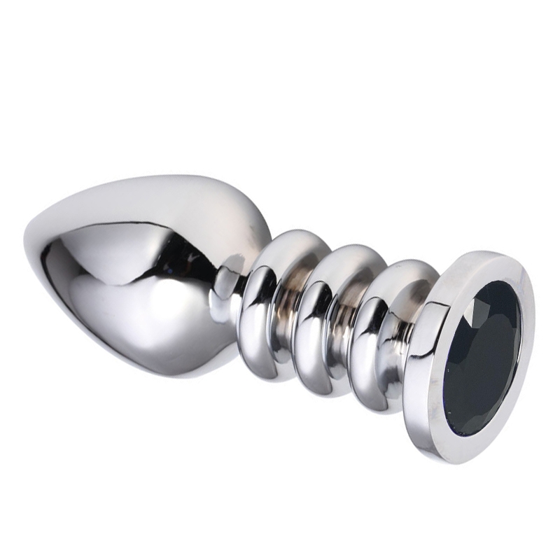 Пробка с черным кристаллом "Vandersex" металл, рельефная ножка, L 