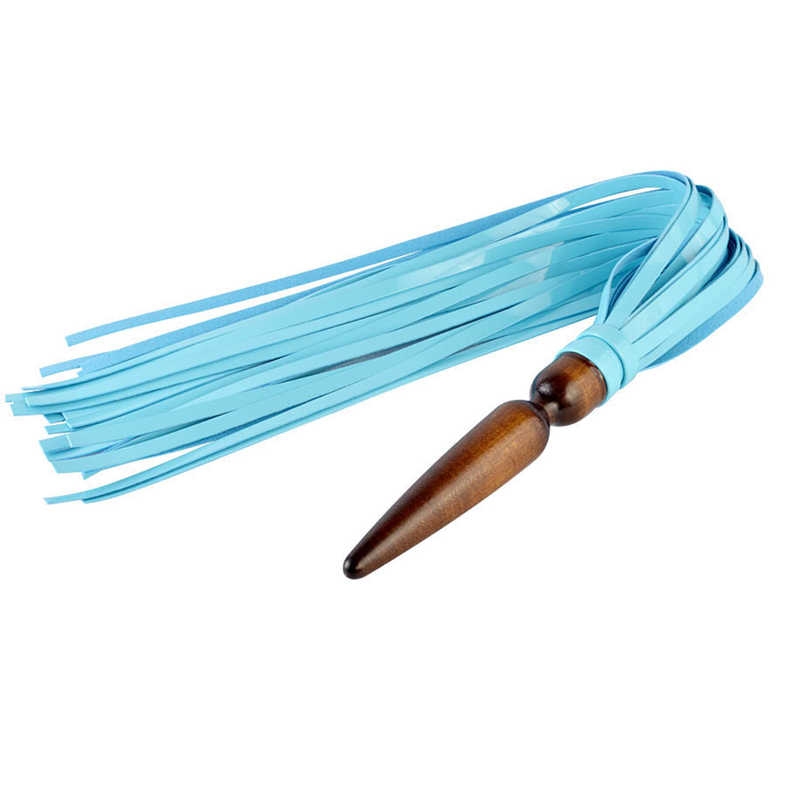 Плеть-многохвостка "BDSM Комета" с рукоятью-пробкой, голубая 